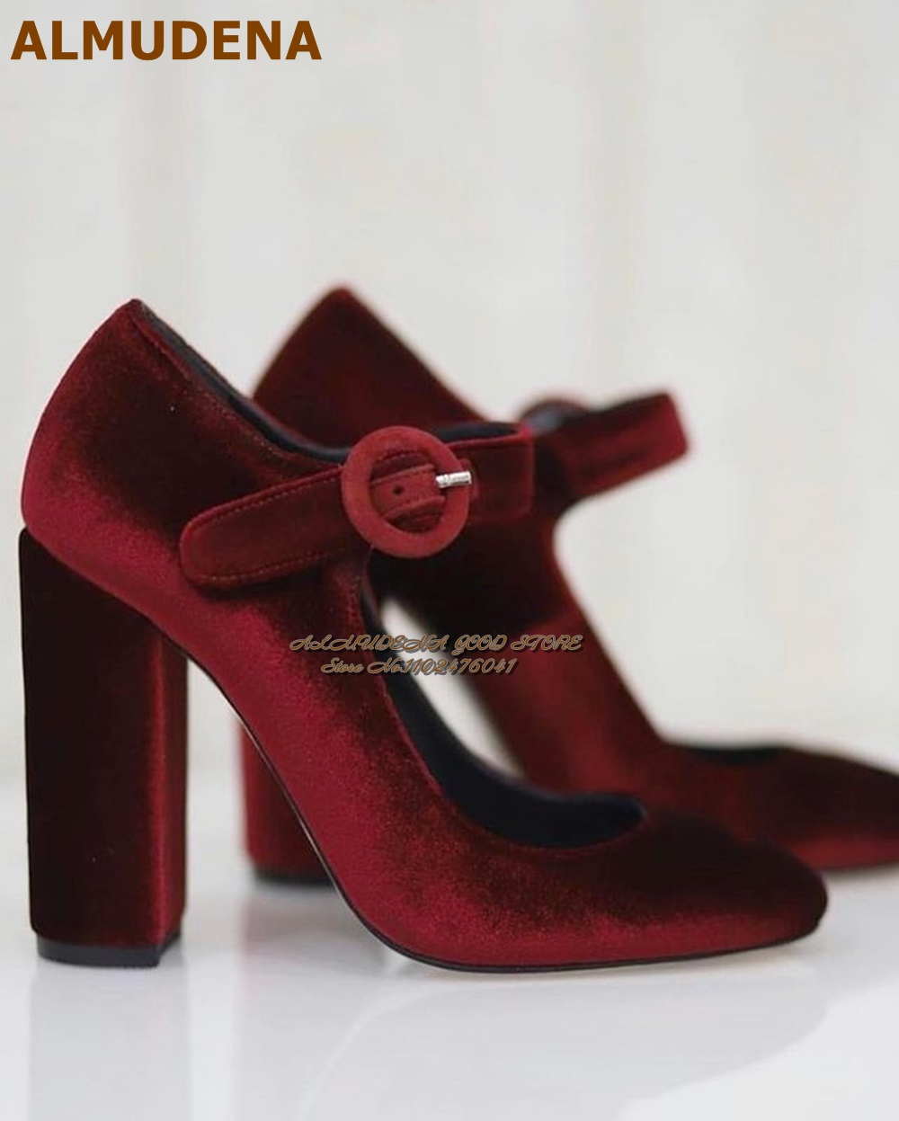 ALMUDENA Burgundy Grey Velvet  - Women'S Shoes Burgundy ulasan dan harga