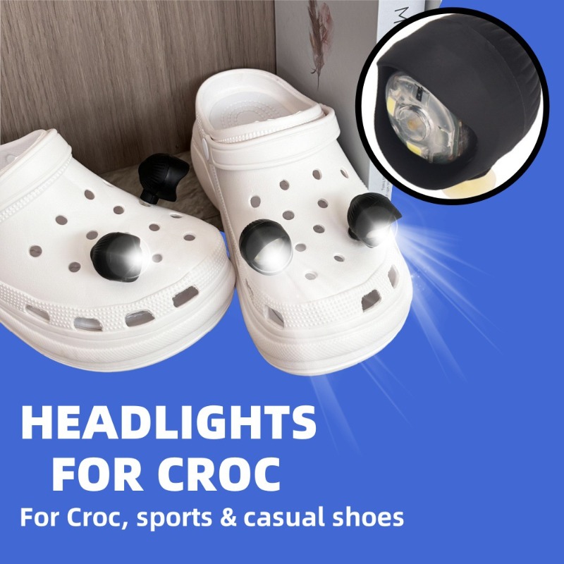 2/4/8Pcs Waterproof Shoe Light - Croc Style Clog ulasan dan harga