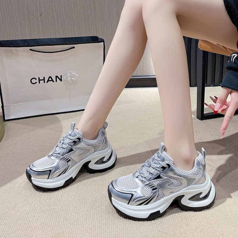 Women Platform Chunky Sneakers - Women'S Shoes Burgundy ulasan dan harga