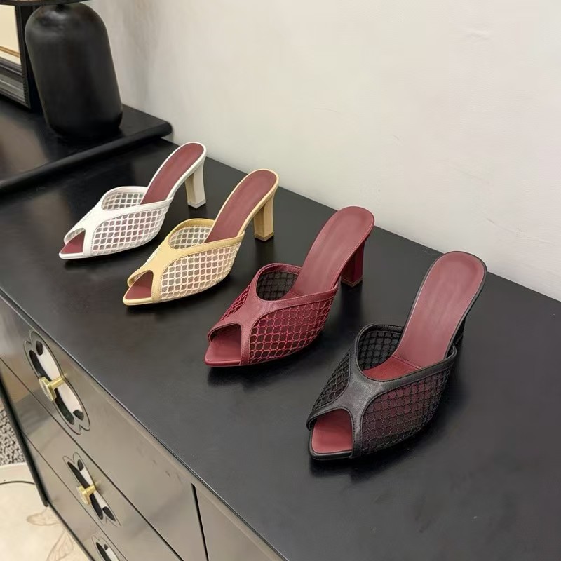Women Fishnet Mesh Peep Toe Mu - Women'S Shoes Peep Toe ulasan dan harga