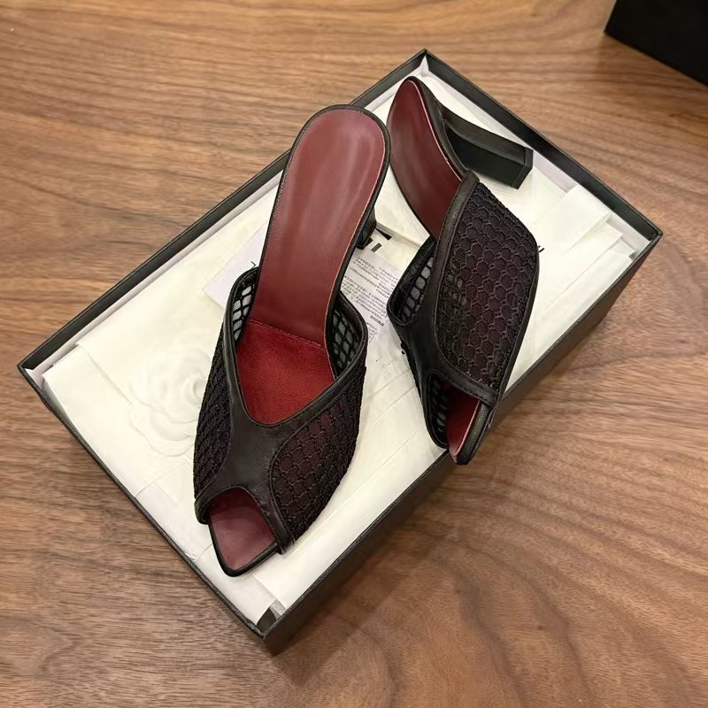 Women Fishnet Mesh Peep Toe Mu - Women'S Shoes Peep Toe ulasan dan harga