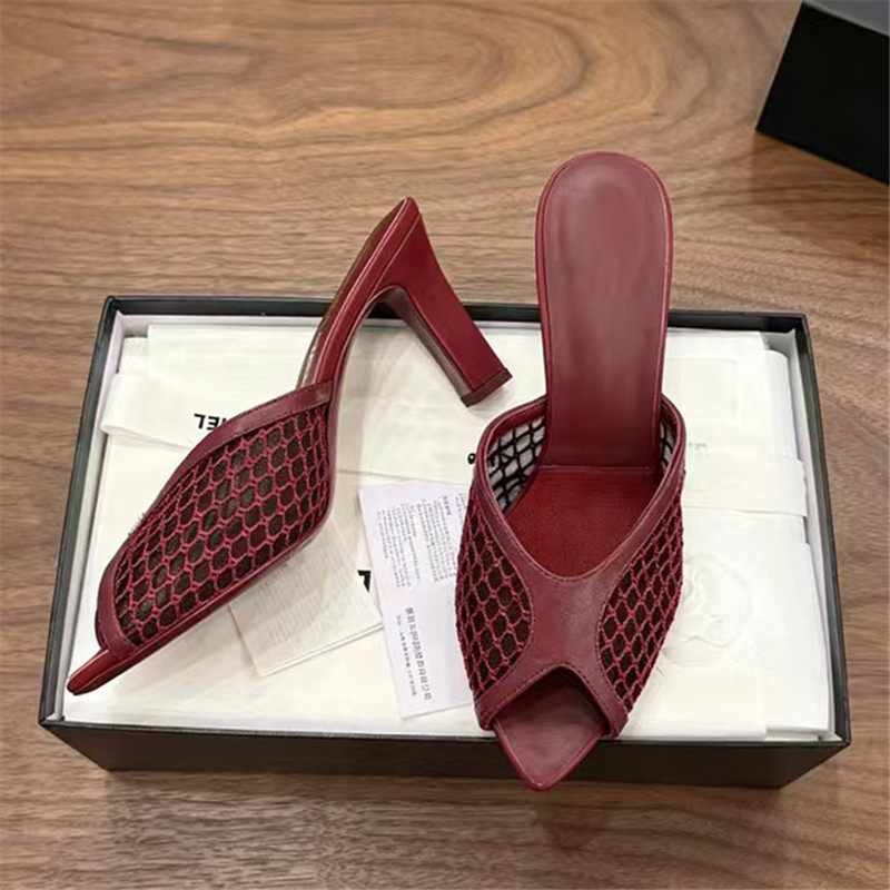Women Fishnet Mesh Peep Toe Mu - Women'S Shoes Peep Toe ulasan dan harga