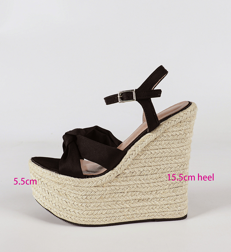 LIHUAMAO 15.5cm Heel Pumps Wom - Espadrille Wedge Shoes ulasan dan harga