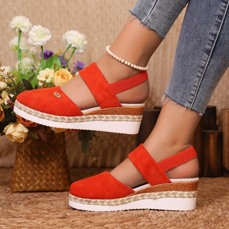 Women Closed Toe Wedge Sandals - Espadrille Wedge Shoes ulasan dan harga