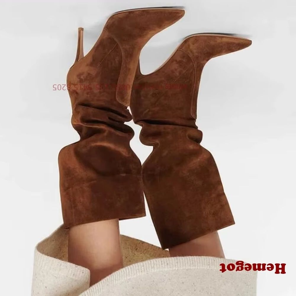 Vegan Suede Wide Calf Knee Hig - Women'S Shoes Vegan ulasan dan harga
