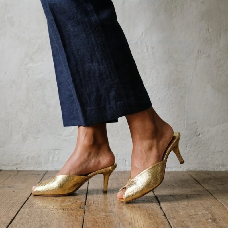 Women's Pumps Designer Gold Wo - Women'S Shoes Peep Toe ulasan dan harga